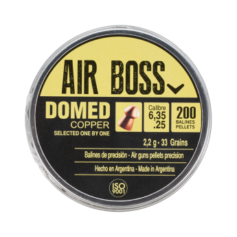 Пуля пневматическая APOLO AIR BOSS DOMED 6,35мм, 2,2гр (200 шт.)